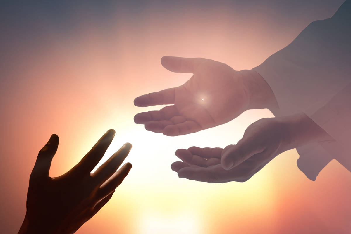 Jesus' pierced hands